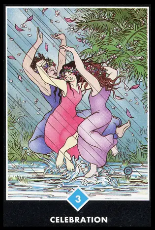 水之三-慶祝/奧修禪塔羅 Osho Zen Tarot