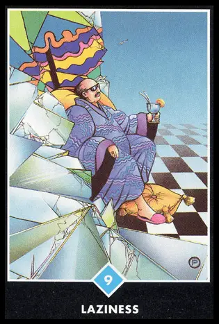 水之九－懶惰／奧修禪塔羅 Osho Zen Tarot