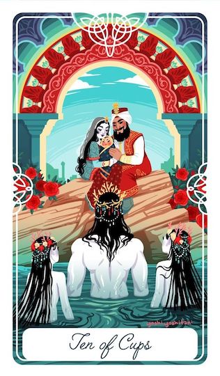 聖杯十：朱納爾海生｜Tarot of the Divine 神聖塔羅