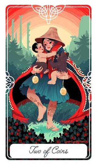 錢幣二:海達母神 Rhpisunt|Tarot of the Divine 神聖塔羅