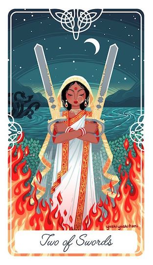 寶劍二：悉多 Sita｜Tarot of the Divine 神聖塔羅