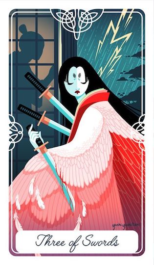 寶劍三：鶴的報恩｜Tarot of the Divine 神聖塔羅