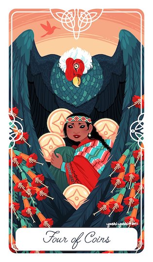 錢幣四:禿鷹的妻子 |Tarot of the Divine 神聖塔羅