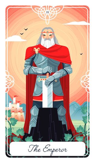 皇帝：亞瑟王｜Tarot of the Divine 神聖塔羅