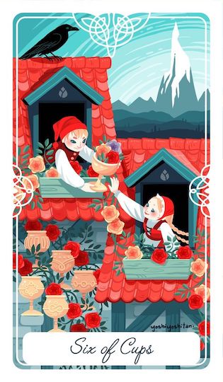 聖杯六:格蕾塔與凱|Tarot of the Divine 神聖塔羅