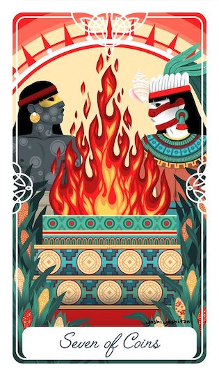 錢幣七：成為太陽的人｜Tarot of the Divine 神聖塔羅