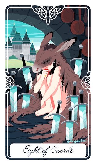 寶劍八:驢皮公主|Tarot of the Divine 神聖塔羅