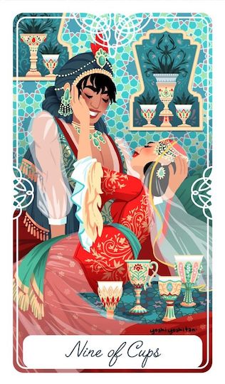 聖杯九：杜尼亞公主｜Tarot of the Divine 神聖塔羅