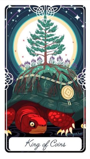 錢幣國王:大地烏龜 Hah-nu-nah |Tarot of the Divine 神聖塔羅