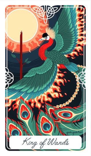 權杖國王:鳳凰Phoenix|Tarot of the Divine 神聖塔羅