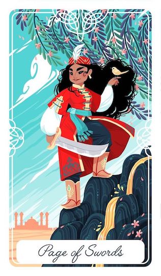 寶劍侍者:帕里扎德公主|Tarot of the Divine 神聖塔羅